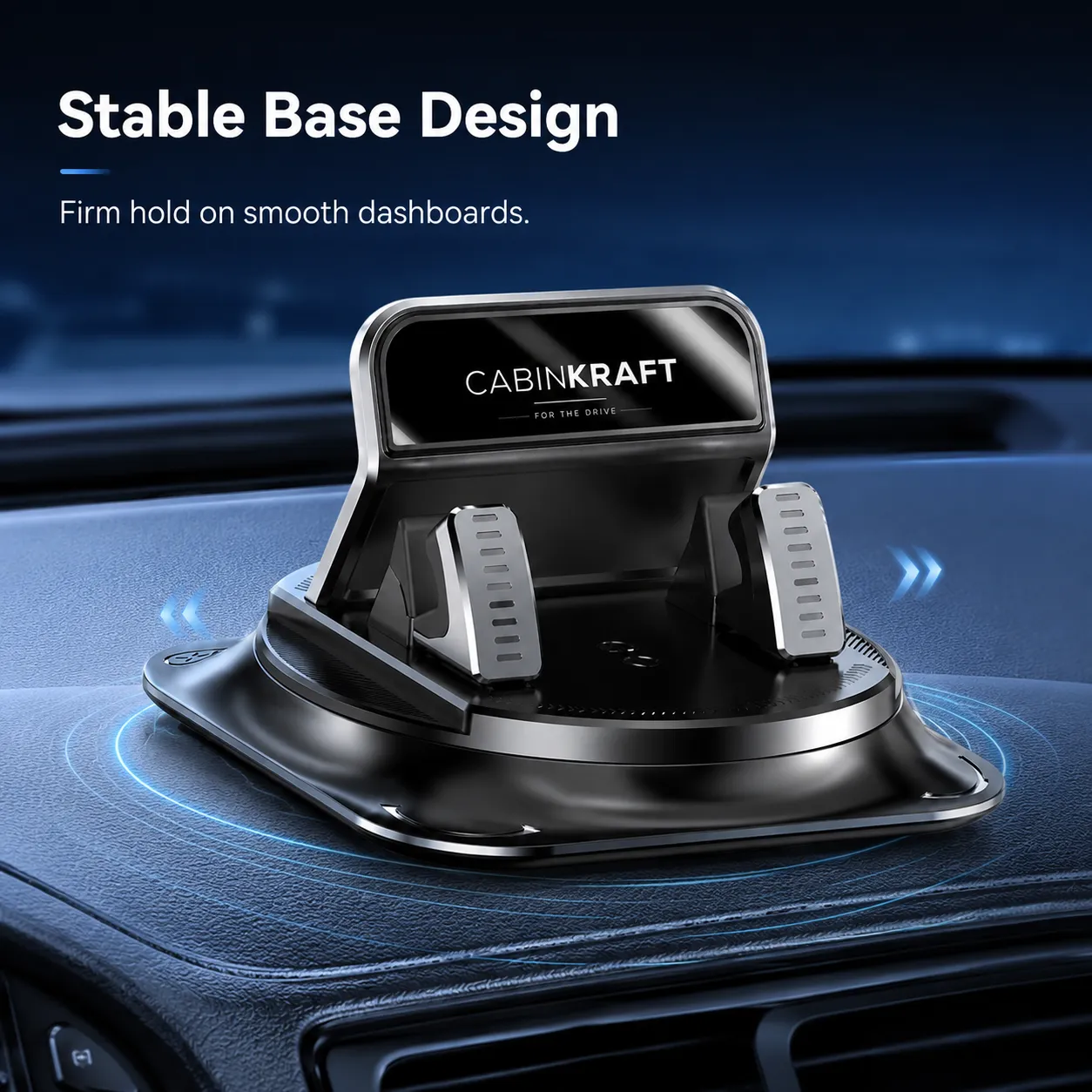 CabinKraft Dashboard Suction Cup Phone Mount, 360° Adjustable