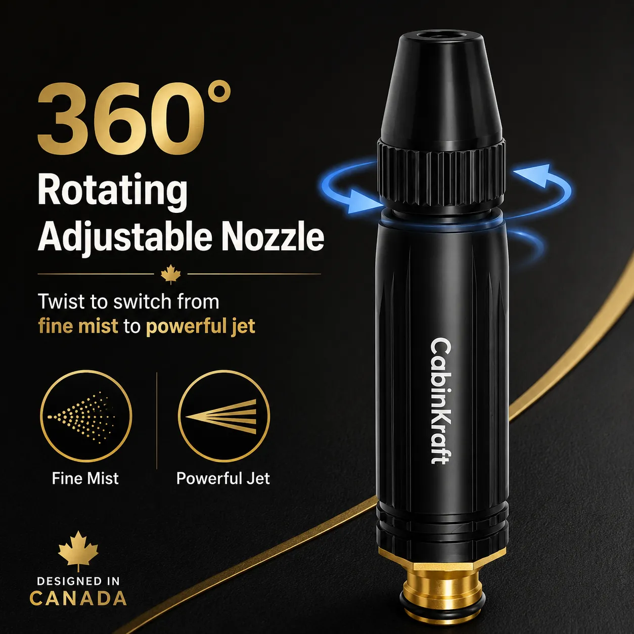 Multi-Pattern Garden Hose Spray Nozzle for Car Washing